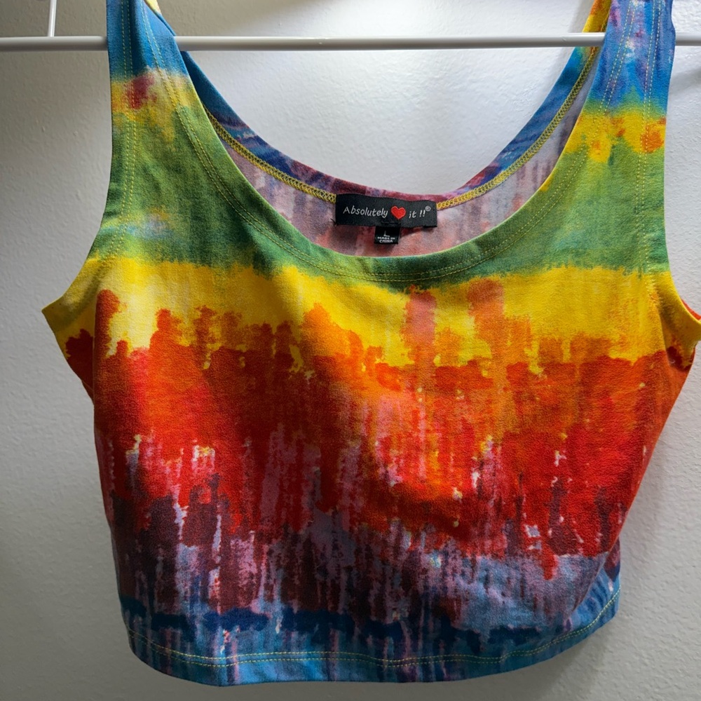 Absolutely Women's Colorful Tie-Dye Crop Top
